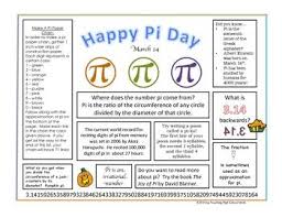Pi Day Placemat And Activities Pi Day Learning Math Teaching Math
