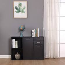 How to open a file cabinet without a key. Amazing Colorways Bizzoelife Wood File Cabinet Large Modern Lateral Office Filing Cabinet With 2 Drawers And 3 Drawer Doors Printer Stand With Open Storage Shelves For Home Office Black Home Kitchen Low Key