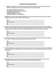 In each example, identify the. Classical Conditioning Practice Worksheet By Gina Curtis Tpt