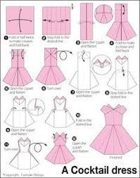 Origami Evening Dress Origami Instructions How To Make A Paper Cocktail Dress Origami Dress Money Origami Paper Dress