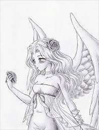 They love coloring pages based on these subjects with fairies, mermaids and superheroes being few of the most popular coloring page themes. 28 Angel Drawings Free Drawings Download Angel Drawing Angel Coloring Pages Angel Drawing Easy
