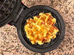 Add 1/2 the batter to a mini waffle iron for 3 minutes. Keto Pizza Chaffles Easy Gluten Free Cheese Waffles My Life Cookbook