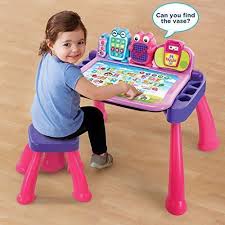 Vtech Touch And Learn Interactive Activity Center Desk Pink Kids Children Toys Vtech Learning Activities Learning Toys Interactive Learning