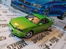 Tamiyas Nissan Skyline R34 GT-R v-spec. Album and thoughts in the comments  : rModelCars