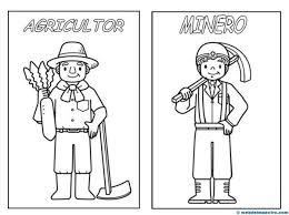 Utensilios de bomberos dibujo para colorear e imprimir. Imagenes De Agricultores Animados Para Colorear