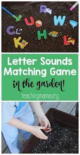 Letter Sounds Matching Game In The Garden Letter Sounds Learning Letters Matching Games