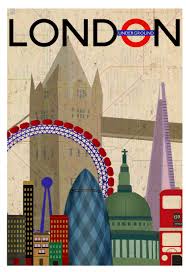 Updated London Vintage Poster Tidied Up And Bus Added Designed By Gavin Paye Www Gavinpaye Co Uk Retro Travel Poster London Poster Vintage Posters