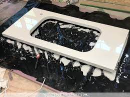 Last updated on october 1, 2020. Diy Mdf Bathroom Countertop For An Undermount Sink Addicted 2 Decorating