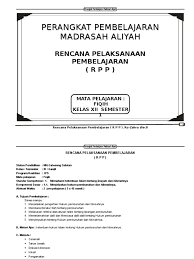 Rpp fiqih kelas 10 semester 2 k13 pdf. Rpp Fiqih Ma Kelas Xi 1 2