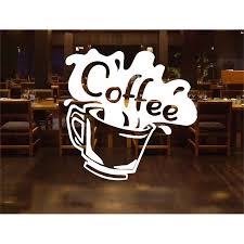 Stiker Unik Kaca Dinding Cafe Wall Sticker Kopi Tumpah Shopee Indonesia