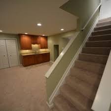 A stair framed so that you cannot see the treads and risers from the side of the stair. Half Wall Stairs Houzz