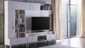 Duvar ünitesi 2.216tl plazma tv sehpası 697tl, yan ünite 379tl, sol arka pano 205 tl, sağ arka pano 347tl, plazma dolap ünitesi 477tl ve son olarak raf ünitesi 111tl fiyatla bellona mağazalarında yerini aldı. Monreal Tv Unitesi Bellona Mobilya