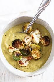 Roasted Brussels Sprouts And Cauliflower Soup Recipe Sprout Recipes Skinny Taste Recipes Healthy Recipes