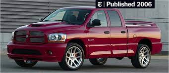 One can only imagine the panic a steroidal ram will cause. 2007 Dodge Ram Srt10 Overpriced Overpowered And Proud Of It The New York Times