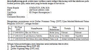 Lpmp menerima pengajuan penerbitan nuptk dalam aplikasi verval ptk dari dinas pendidikan kabupaten/kota/provinsi dengan memeriksa. Sidapodik Download Contoh Surat Permohonan Revisi Dnt Ujian Nasional