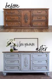 When it comes to painted bedroom furniture ideas you may need a few different pieces of inspiration.here are just a few painted dresser ideas that may help.this first project was featured in better homes & gardens. Painted Furniture Before And After Gray Drawers 46 Super Ideas Creative Ideas Furniture Renovation Bedroom Furniture Makeover Furniture Makeover
