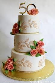 Home baked cakes, decorated in icing or fondant. 50th Anniversary Cake Design Savor The Best