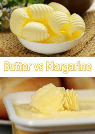 Because it's made from vegetable oils butter is high in saturated fats while margarine is rich in polyunsaturated fats. Food Facts Butter Vs Margarine