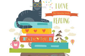 Fairytale Concept With Book And Cat Vector Illustration Ai Eps Unlimiteddownloadsv