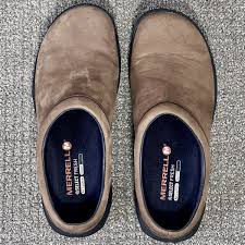 Merrell Encore Mule Nubuck Brown Leather Casual Slide Shoe 1839442 Womens  Size 7 | eBay