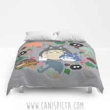 Cute studio ghibli flower pot and pot cover. Totoro Comforter Kawaii My Neighbor Twin Full Queen King Size Decor Decorative Soot Catbus Grey Blue White Manga Hayao Miyazaki Studio Ghibli Spring Canis Picta Fine Pop Art Online