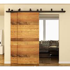 10 16ft Grange Interieur Porte Kits Porte Coulissante Piste Rustique Bois Materiel En Acier Americain Fleche Style Noir G Portes Portes Et Fen Tres In 2019