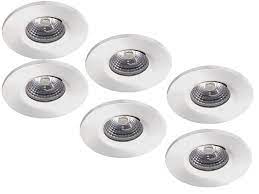 set 6x witte badkamer inbouw led spot kreta 8w dimbaar ip65 witte badkamer badkamer badkamer spotjes