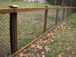 Chain Link Fence With Wood Posts Fence Ideas Black Chain Link Fence Chain Link Fence Backyard Fences