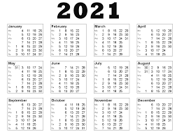 2021 Calendar Png Transparent Images Png All