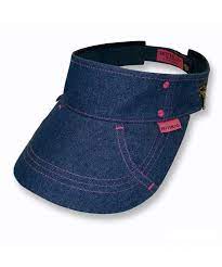 Hothead Large Brim Sun Visor Hat In Blue Denim Cr11kf43joh Sun Visor Hat Visor Hats Blue Denim