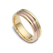 Mens 14k Three Tri Tone Gold Wedding Ring Man Band 6mm Mens Wedding Rings Gold Mens Wedding Rings Wedding Ring Bands