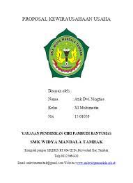 Kewirausahaan | contoh proposal usaha. Proposal Kewirausahaan Usaha Smk Widya M