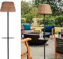 B&R Lighting Solar Outdoor Floor Lamp with Table - Cordless ...