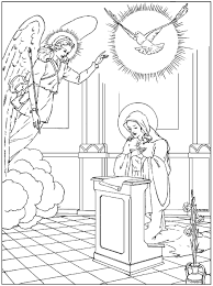 70 great annunciation coloring page. Annunciation Coloring Pages Family In Feast And Feria