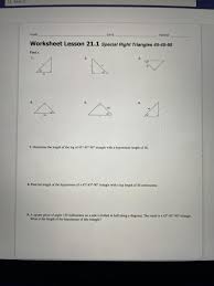 Some of the worksheets displayed are hypotenuse leg theorem work and activity, , the pythagorean theorem date period, pythagoras theorem teachers notes, pythagorean theorem 1, work altitude to the hypotenuse 2, state if the two triangles are if they are, leg1 leg hypotenuse. Solved Search Name Date Period Worksheet Lesson 21 1 Special Right Triangles 45 45 90 Find R 1 2 5 100 7 Determine The Length Of The Leg Of Course Hero