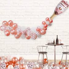 2 pcs happy birthday champagne bottle and goblet wine glass large mylar foil balloons 36in, pink pop decoration for party, ceremony, camping. Amazon Com Champagne Bottle Balloon Kit 40 Champagne Wine Bottle Rose Gold Balloon And 70pcs Balloons Garland Arch Kit Rose Gold Confetti Balloons For Wedding Birthday Bachelorette Bridal Shower Party Decorations Toys
