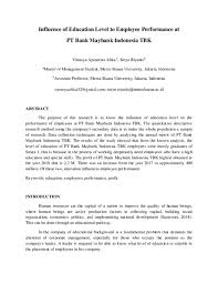 Best practices talent management at maybank berhad pdf free download. Pdf Influence Of Education Level To Employee Performance At Pt Bank Maybank Indonesia Tbk Vinnoya Alika And Setyo Riyanto Academia Edu