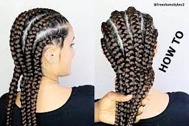 How To Do Jumbo Cornrows Summer Hairstyle Youtube Cornrow Hairstyles Trendy Short Hair Styles Ghana Braids