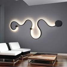 Modern Wall Lamps For Bedroom Study Living Balcony Room Acrylic Home Deco In White Black Iron Body Scon In 2021 Wall Lamps Bedroom Wall Lights Bedroom Modern Wall Lamp