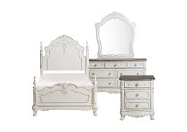 The victorian styling incorporates floral motif hardware creamy white finish and traditional carving details that will. Cinderella 4 Piece Twin Bedroom Set W Dresser Mirror Nightstand The Furniture Loft