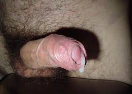 Hot Pic of an Uncut Cock Cumming -