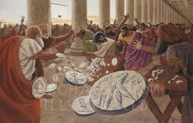 Jesus And The Money Changers Archaeology Illustrated Jesus Money Changers Bible Images