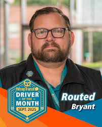 Congratulations to Bryant, our Routed Operator of the Month for September!  Bryant has been with Kitsap Transit for two years, and this is his first  Driver of the Month Award. Make sure