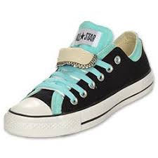Black And Blue Converse Converse Chuck Taylor Double Upper Women S Casual Shoes Finishline Com Black Aruba Blue Zapatillas Zapatos Tenis