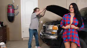Dark haired brunette gets rammed so hard in the garage - HD Porn Tube