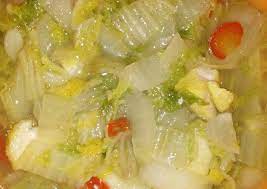 3 sdm bawang putih iris 2 sdm udang kering, rendam air panas 1 sdt merica 3 butir kemiri 1 sdt garam. Resep Sayur Bening Sawi Putih Tahu Kuning Oleh Dewi Cookpad