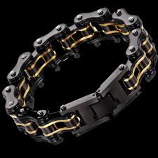 Black And Gold Motorcycle Chain Pin On Knife
