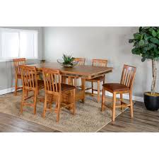 The pub set includes both the table and the two counter stools. Pub Table Dining Set For Six Sadler S Home Furnishings Pub Table And Stool Sets