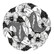 Tatoo vorlage hibiskus kostenlos / ideal anatomisches herz tattoo sara317 anatomisches herz. Koi Fish And Hibiscus Tattoo By Hand Drawing Tattoo Art Highly Detailed In Line Art Style Kaufen Sie Diese Vektorgrafik Und Finden Sie Ahnliche Vektorgrafiken Auf Adobe Stock Adobe Stock