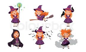 Witch cartoon character sketch 01 coghill the overthinker. Little Witch Cartoon Character Stock Vector Colourbox